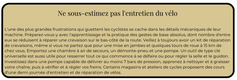 explication comment entretenir son vélo