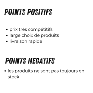 tableau points positifs et points négatifs de top4running